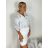 Tunika na knoflíky letní krátky rukáv dámska (S/M/L ONE SIZE) TALIANSKA MODA IMSM26000329