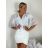 Tunika na knoflíky letní krátky rukáv dámska (S/M/L ONE SIZE) TALIANSKA MODA IMSM26000329