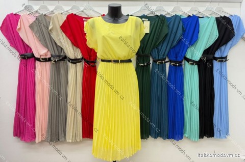 Šaty letné šifónové krátky rukáv dámske (S/M/L ONE SIZE) TALIANSKA MÓDA IM426220