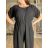 Overal letní krátký rukáv dámský (S/M/L ONE SIZE) ITALSKÁ MÓDA IMD26047 červená S/M/L