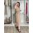 Šaty košilové elegantný dlhý rukáv dámske (S/M/L ONE SIZE) TALIANSKA MÓDA IMD260000356/DUR S/M/L béžová