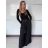 Kalhoty elegantní dlouhé s páskem dámské (S/M/L ONE SIZE) ITALSKÁ MÓDA IMWHA2600023/DUR S/M/L Černá