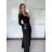 Kalhoty elegantní dlouhé s páskem dámské (S/M/L ONE SIZE) ITALSKÁ MÓDA IMWHA2600023/DUR S/M/L Černá