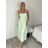 Šaty dlouhé elegantní na ramínka dámské SARA (S/M/L ONE SIZE) ITALSKÁ MÓDA IMPKM266804/DUR S/M/L růžová světlá