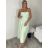 Šaty dlouhé elegantní na ramínka dámské SARA (S/M/L ONE SIZE) ITALSKÁ MÓDA IMPKM266804/DUR S/M/L růžová světlá