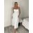 Šaty dlouhé elegantní na ramínka dámské SARA (S/M/L ONE SIZE) ITALSKÁ MÓDA IMPKM266804/DUR S/M/L růžová světlá