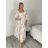 Šaty dlhé letní elegantní na ramínka dámske IRIS (S/M/L ONE SIZE) TALIANSKA MÓDA IMPKM2626098/DUR S/M/L svetlo modrá
