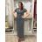 Šaty dlouhé letní krátký rukáv dámské VESNA (S/M/L ONE SIZE) ITALSKá MóDA IM3251111-6/DUR S/M/L tmavě modrá
