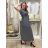 Šaty dlouhé letní krátký rukáv dámské VESNA (S/M/L ONE SIZE) ITALSKá MóDA IM3251111-6/DUR S/M/L tmavě modrá