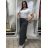 Nohavice aladinky harémky dlhé dámske (M/L ONE SIZE) TALIANSKA MÓDA IMD22212/DR M/L tmavá šedá
