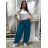 Nohavice aladinky harémky dlhé dámske (M/L ONE SIZE) TALIANSKA MÓDA IMD22212/DR M/L petrolejová