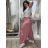 Nohavice aladinky harémky dlhé dámske (M/L ONE SIZE) TALIANSKA MÓDA IMD22212/DR M/L ružová stredne