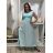 Šaty  letní bez rukávu dámské Bella (S/M/L ONE SIZE) ITALSKÁ MÓDA IMSM25BELLA/DR S/M/L mintová světlá
