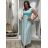 Šaty  letní bez rukávu dámské Bella (S/M/L ONE SIZE) ITALSKÁ MÓDA IMSM25BELLA/DR S/M/L mintová světlá
