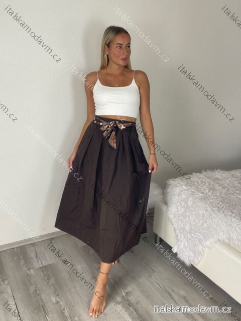 Sukňa dlhá dámska (S/M/L ONE SIZE) TALIANSKA MÓDA IM42623445/DUR S/M/L hnedá