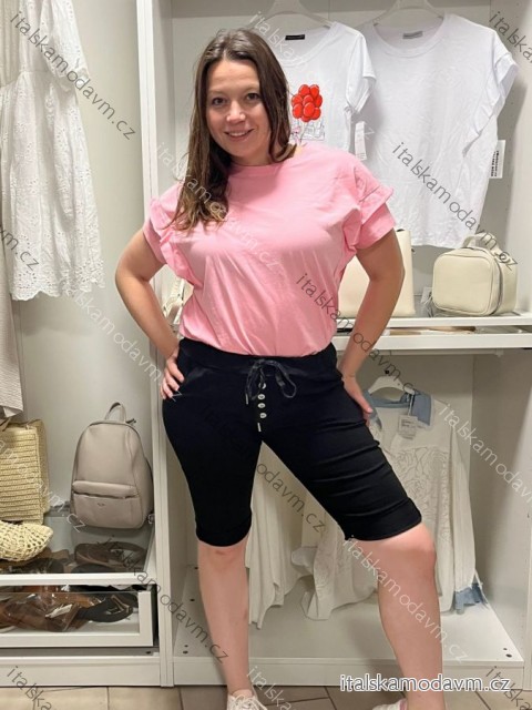 Kraťasy strečové šortky dámske (S/M/L ONE SIZE) TALIANSKA MÓDA IMC2632564/DUR S/M/L čierna