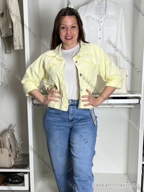 Bunda lehká oversize dlhý rukáv dámska RURU (S/M/L /XL ONE SIZE) TALIANSKA MÓDA IMWTM260004/DUR S/M/L žlutá