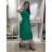 Šaty letní elegantní krátký rukáv dámské (S/M/L ONE SIZE) ITALSKÁ MÓDA IM526023157/DUR S/M/L zelená