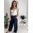 Kalhoty dlouhé elegantní dámské JITKA (S/M/L ONE SIZE) ITALSKÁ MÓDA IM426070