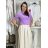 Tričko krátky rukáv dámske NELA (S/M/L ONE SIZE) TALIANSKA MÓDA IMD26037/DUR S/M/L fialová