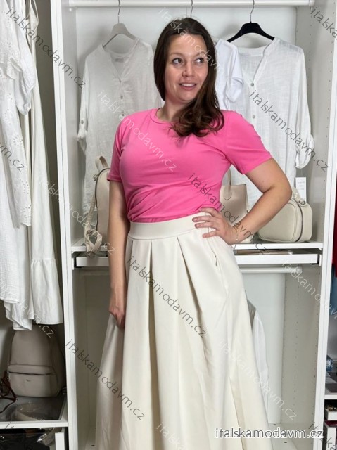 Tričko krátky rukáv dámske NELA (S/M/L ONE SIZE) TALIANSKA MÓDA IMD26045/DUR