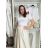 Tričko krátky rukáv dámske NELA (S/M/L ONE SIZE) TALIANSKA MÓDA IMD26045/DUR S/M/L biela