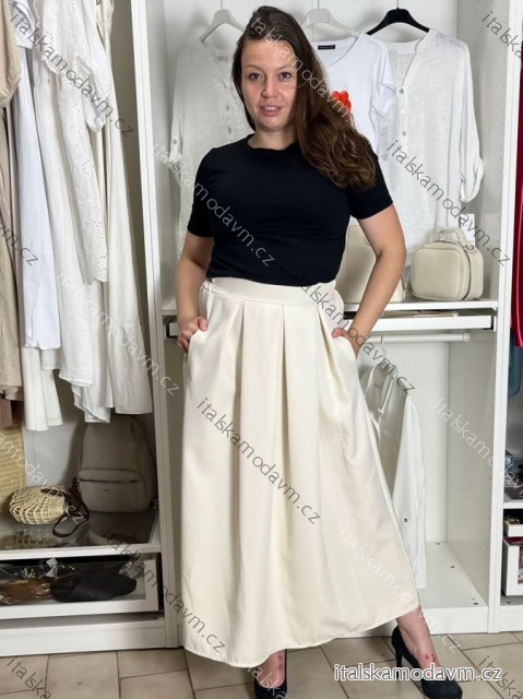 Tričko krátky rukáv dámske NELA (S/M/L ONE SIZE) TALIANSKA MÓDA IMD26045/DUR S/M/L čierna