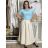 Tričko krátky rukáv dámske NELA (S/M/L ONE SIZE) TALIANSKA MÓDA IMD26045/DUR S/M/L svetlo modrá