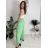 Kalhoty letní s páskem dámské TERNA  (S/M/L ONE SIZE) ITALSKÁ MÓDA IM426001356/DUR S/M/L světle béžová