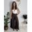 Kalhoty elegantní s páskem dámské (S/M/L ONE SIZE) ITALSKÁ MÓDA IM4260015