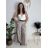 Nohavice elegantné s opaskom dámske (S/M/L ONE SIZE) TALIANSKA MÓDA IM4260015/DUR čierna S/M/L