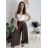 Nohavice elegantné s opaskom dámske (S/M/L ONE SIZE) TALIANSKA MÓDA IM4260015/DUR čierna S/M/L