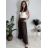 Nohavice elegantné s opaskom dámske (S/M/L ONE SIZE) TALIANSKA MÓDA IM4260015/DUR čierna S/M/L
