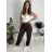 Tepláky/Kalhoty elegantné oversize dlhé dámske (S/M/L ONE SIZE) TALIANSKA MÓDA IMD26003/DUR sv. růžová S/M/L