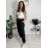 Tepláky/Kalhoty elegantné oversize dlhé dámske (S/M/L ONE SIZE) TALIANSKA MÓDA IMD26003/DUR sv. růžová S/M/L