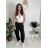 Tepláky/Kalhoty elegantné oversize dlhé dámske (S/M/L ONE SIZE) TALIANSKA MÓDA IMD26003/DUR sv. růžová S/M/L