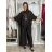 Komplet elegantní Tunika oversize krátky rukáv a kalhoty dámske AMI (S/M/L ONE SIZE) TALIANSKA MÓDA IMM267304/DUR S/M/L vínová