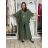 Komplet elegantní Tunika oversize krátky rukáv a kalhoty dámske AMI (S/M/L ONE SIZE) TALIANSKA MÓDA IMM267304/DUR S/M/L vínová