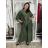 Komplet elegantní Tunika oversize krátky rukáv a kalhoty dámske AMI (S/M/L ONE SIZE) TALIANSKA MÓDA IMM267304/DUR S/M/L vínová