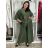 Komplet elegantní Tunika oversize krátky rukáv a kalhoty dámske AMI (S/M/L ONE SIZE) TALIANSKA MÓDA IMM267304/DUR S/M/L vínová