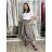 Nohavice puntíkaté s páskem dámske (S/M/L ONE SIZE) TALIANSKA MÓDA IMSM265057/DUR S/M/L hnedá