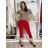 Nohavice strecové dámske (S/M/L ONE SIZE) TALIANSKA MÓDA IM42604345/DUR S/M/L červená