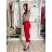 Nohavice strecové dámske (S/M/L ONE SIZE) TALIANSKA MÓDA IM42604345/DUR S/M/L červená