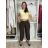 Nohavice letní s opaskom dámske (S/M/L ONE SIZE) TALIANSKA MÓDA IM4260013564/DUR S/M/L čierna