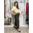 Nohavice letní s opaskom dámske (S/M/L ONE SIZE) TALIANSKA MÓDA IM4260013564/DUR S/M/L čierna
