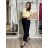 Nohavice letní s opaskom dámske (S/M/L ONE SIZE) TALIANSKA MÓDA IM4260013564/DUR S/M/L čierna