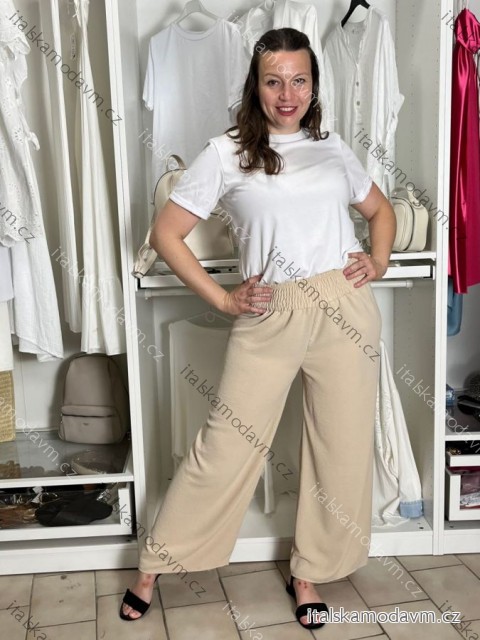 Nohavice letné dlhé dámske (S/M/L/XL ONE SIZE) TALIANSKA MÓDA IMD24004/DR