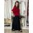 Nohavice letní s páskem dámske (S/M/L ONE SIZE) TALIANSKA MÓDA IMSM265062/DUR S/M/L čierna