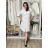 Šaty mušelínové košeľové sťahovacie 3/4 dlhý rukáv dámske (S/M/L ONE SIZE) TALIANSKA MÓDA IMSM26589656/DUR S/M/L biela