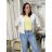 Bunda lehká oversize dlhý rukáv dámska WIVI (S/M/L /XL ONE SIZE) TALIANSKA MÓDA IMWBG260001/DUR S/M/L tmavo béžová